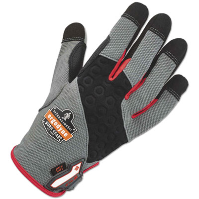 ergodyne Proflex 710cr Heavy-Duty + Cut Resistance Gloves, Gray, Medium, 1 Pair (17123)