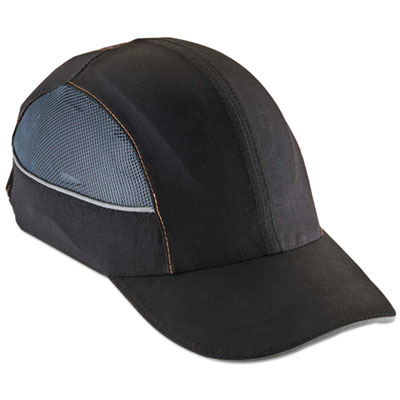 ergodyne Skullerz 8960 Bump Cap with LED Lighting, Long Brim, Black (23374)
