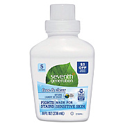 Seventh Generation NATURAL LIQUID LAUNDRY DETERGENT, FREE AND CLEAR, 8 OZ BOTTLE, 12/CARTON (22986)