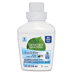Seventh Generation NATURAL LIQUID LAUNDRY DETERGENT, FREE AND CLEAR, 8 OZ BOTTLE, 12/CARTON (22986)