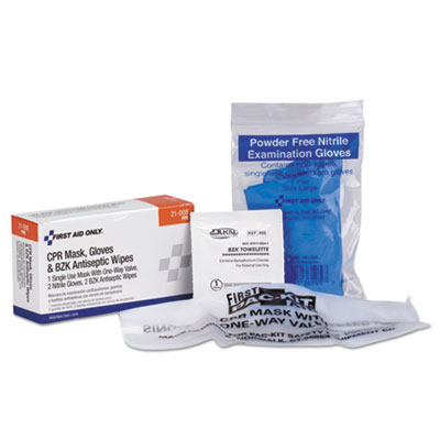 First Aid Only CPR Mask with (2) Gloves and (2) Wipes, 5 Pieces (21008)
