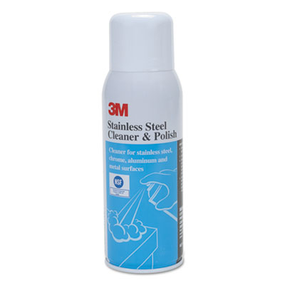 3M Stainless Steel Cleaner and Polish, Citrus, 10 oz Aerosol Spray, 12/Carton (59158CT)
