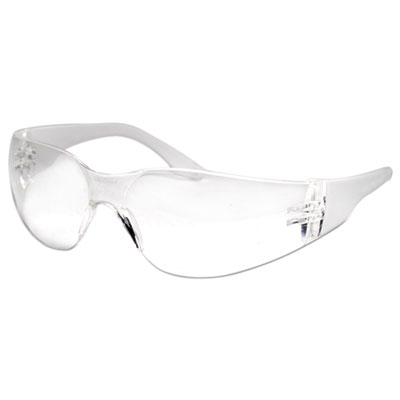 Boardwalk Safety Glasses, Clear Frame/Clear Lens, Anti-Fog, Polycarbonate, Dozen (BWK00022)