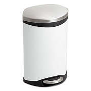 Safco Step-On Medical Receptacle, 3 gal, Steel, White (9901WH)