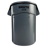 Rubbermaid Commercial Vented Round Brute Container, 44 gal., Plastic, Gray (264360GY)