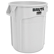 Rubbermaid Commercial Vented Round Brute Container, 20 gal, Plastic, White (2620WHI)
