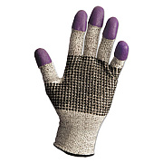 KleenGuard G60 PURPLE NITRILE Cut-Resistant Gloves, EN388: 4340, 10.24" Long, XX-Large (Size 11), Black/White/Purple, 12 Pairs/Carton (97434)