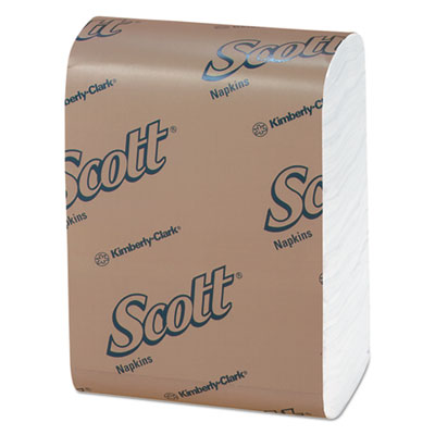 Scott Low-Fold Dispenser Napkins, 1-Ply, 12 x 7, White, 250/Pack, 32 Packs/Carton (98720)