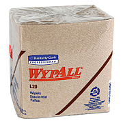WypAll L20 Towels, 1/4 Fold, 2-Ply, 12 1/2 x 12, Brown, 68/Pack, 12 Packs/Carton (47000)