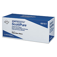 Kimtech SCOTTPURE Critical Task Wipers, 12 x 23, White, 50/Box, 8 Boxes/Carton (06151)