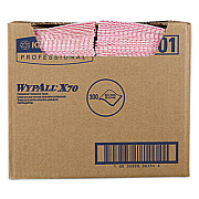 WypAll X70 Foodservice Towels, 1-Ply, 12.5 x 23.2, Red, 300/Carton (06354)