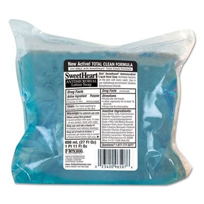 Dial Professional Sweetheart Antibacterial Soap for Dial 800 mL Dispenser, Fresh, 800 mL, 12/Carton (96507)