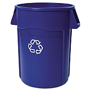 Rubbermaid Commercial Brute Recycling Container, 44 gal, Polyethylene, Blue (264307BLU)