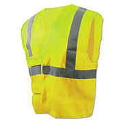 Boardwalk Class 2 Safety Vests, Lime Green/Silver, Standard (BWK00036)