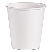 SOLO Single-Sided Poly Paper Hot Cups, 10 oz, White, 1,000/Carton (510W)