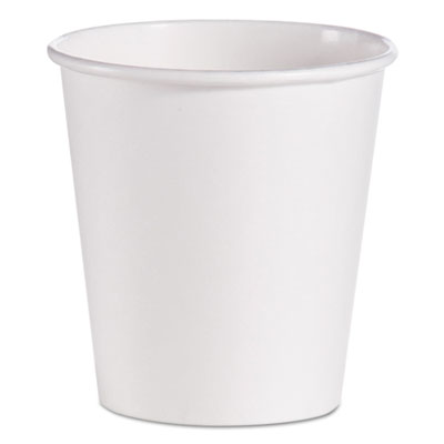 SOLO Single-Sided Poly Paper Hot Cups, 10 oz, White, 1,000/Carton (510W)