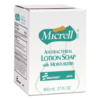 AbilityOne 8520015220829, SKILCRAFT, GOJO ANTIBACTERIAL LOTION SOAP, FLORAL, 800 ML REFILL, 12/CARTON