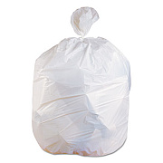 Heritage Linear Low-Density Can Liners, 33 gal, 0.75 mil, 30" x 39", White, 150/Carton (H6639EW)