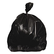 Heritage Linear Low-Density Can Liners, 45 gal, 0.7 mil, 40" x 46", Black, 250/Carton (D8046HK)