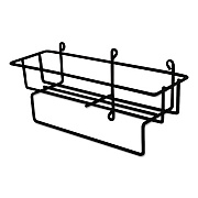 Diversey Wall-Mount Wire Basket for 5 L RTD Cleaning Solution Bottles, 20" x 26" x 13.3" to 14", Black, 12/Carton (D3191762)