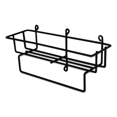 Diversey Wall-Mount Wire Basket for 5 L RTD Cleaning Solution Bottles, 20" x 26" x 13.3" to 14", Black, 12/Carton (D3191762)