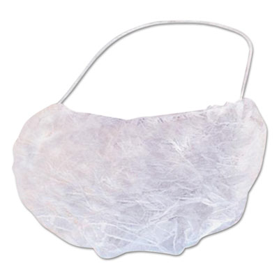 Boardwalk Disposable Beard Covers, Polypropylene, White, 100/PK, 10PK/CT (BWKBC924)