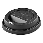 Solo Traveler Sip Through Lids for ThermoGuard Hot Cups, Fits 12 oz to 24 oz Hot Cups, Plastic, Black, 1,200/Carton (TL1224TGB)