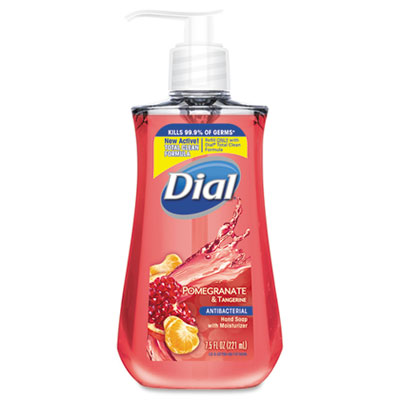 Dial Antibacterial Liquid Soap, Pomegranate and Tangerine, 7.5 oz Pump Bottle, 12/Carton (08513CT)