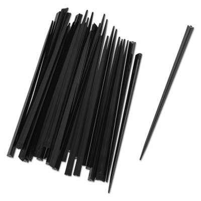 AmerCareRoyal Prism Picks, Plastic, 4", Black, 500/Box, 5 Boxes/Carton (RP1494BK)