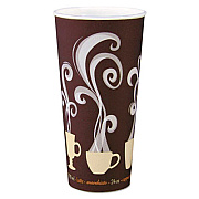 SOLO Thermoguard Insulated Paper Hot Cups, 24 oz, Steam Print Design, 600/Carton (DWTG24ST)