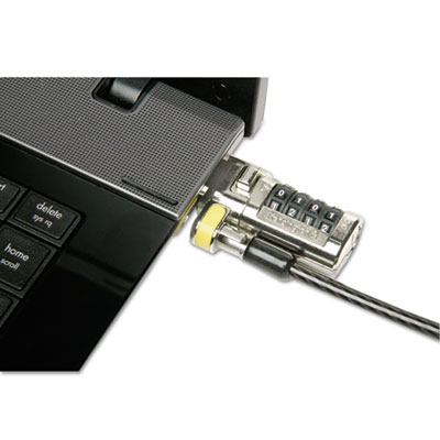 AbilityOne 5340015987496, Combination Laptop Lock, 6ft Carbon Tempered Steel Cable