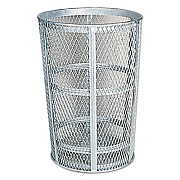 Rubbermaid Commercial Street Basket Waste Receptacle, 23" Diameter, 45 Gal, Silver (SBR52)
