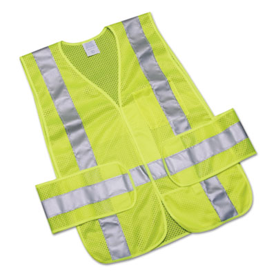 AbilityOne 8415015984875, SKILCRAFT, Safety Vest-Class 2 ANSI 107 2010 Compliant, Lime/Silver, One Size