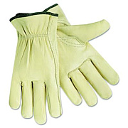 MCR Safety Top Grain Cowhide Leather Drivers Gloves, Gunn Cut, Keystone Thumb, X-Large, Beige, Pair (3211XL)