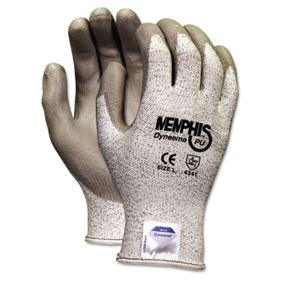 MCR Safety Dyneema Gloves, EN388: 4341, Large, Gray/White, Pair (9672L)