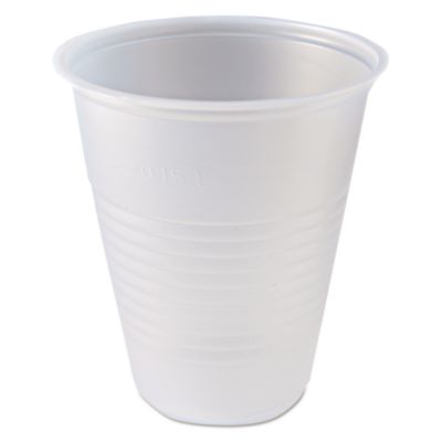 Fabri-Kal RK Ribbed Cold Drink Cups, 7 oz, Plastic, Clear, 100/Bag, 25 Bags/Carton (RK7)