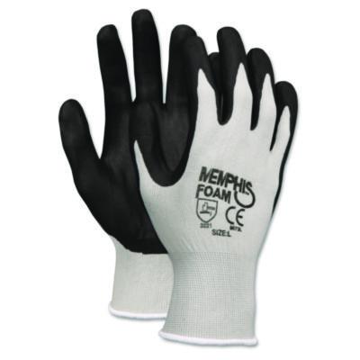 MCR Safety Economy Foam Nitrile Gloves, EN388: 3221, X-Large, Black/Gray, 12 Pairs (9673XL)