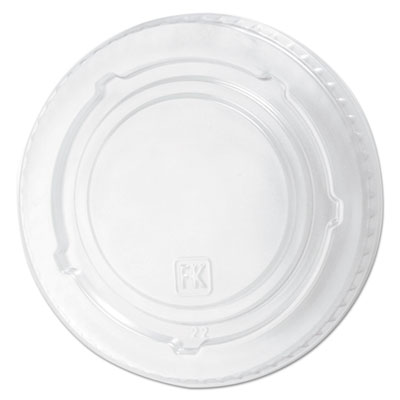 Fabri-Kal Kal-Clear/Nexclear Drink Cup Lids, Flat Lid with No Slot, Fits 12 oz to 20 oz Cold Cups, Plastic, Clear, 1,000/Carton (LKC1220F)