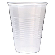 Fabri-Kal RK Ribbed Cold Drink Cups, 12 oz, Plastic, Translucent, 50/Sleeve, 20 Sleeves/Carton (RK12)