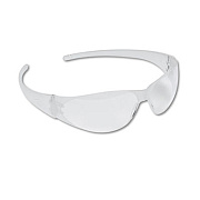 MCR Safety Checkmate Wraparound Safety Glasses, CLR Polycarb Frm, Uncoated CLR Lens, 12/Box (CK100)