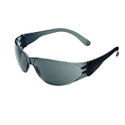 MCR Safety Checklite Safety Glasses, Frameless, Gray Single Hard Coat Scratch-Resistant Lens, 12/Box (CL112BX)