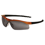 MCR Safety Dallas Wraparound Safety Glasses, Orange Frame, Gray Antifog Lens (DL212AF)