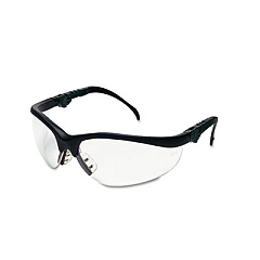 MCR Safety Klondike Plus Safety Glasses, Black Half Frame, Clear Dual Lens (KD310)