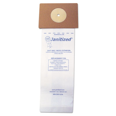 Janitized Vacuum Filter Bags Designed to Fit Nobles Lite Trac/Tennant Viper, 100/Carton (JANCXLT2)