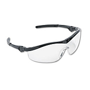 MCR Safety Storm Safety Glasses, Black Half Frame, Clear Single Lens, 12/Box (ST110)