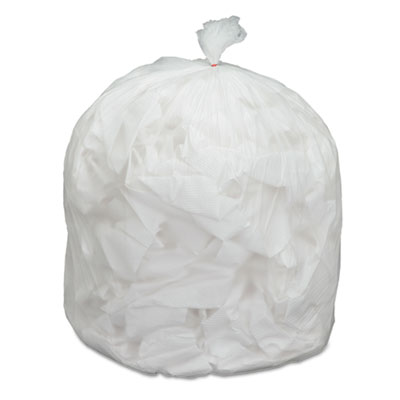 AbilityOne 8105015171344, SKILCRAFT High Density Trash Can Liner, 45 gal, 12 microns, 40" x 48", Natural, 250/Carton