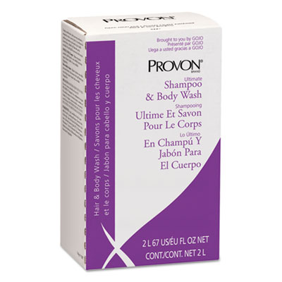 PROVON Ultimate Shampoo and Body Wash, Light Floral Scent, 2,000 mL Refill, 4/Carton (322704)