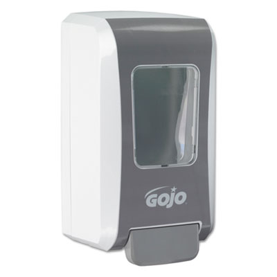 GOJO FMX-20 Soap Dispenser, 2 L, 6.5 x 4.7 x 11.7, White/Gray, 6/Carton (527006)