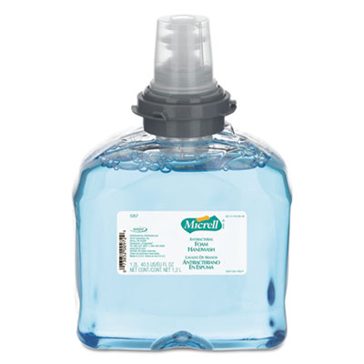 MICRELL Antibacterial Foam Handwash, Touch-Free Refill, Floral Scent, 1,200 mL, 2/Carton (535702)