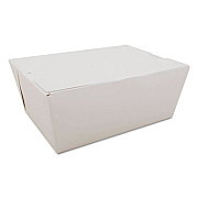 SCT ChampPak Carryout Boxes, #4, 7.75 x 5.5 x 3.5, White, Paper, 160/Carton (0744)